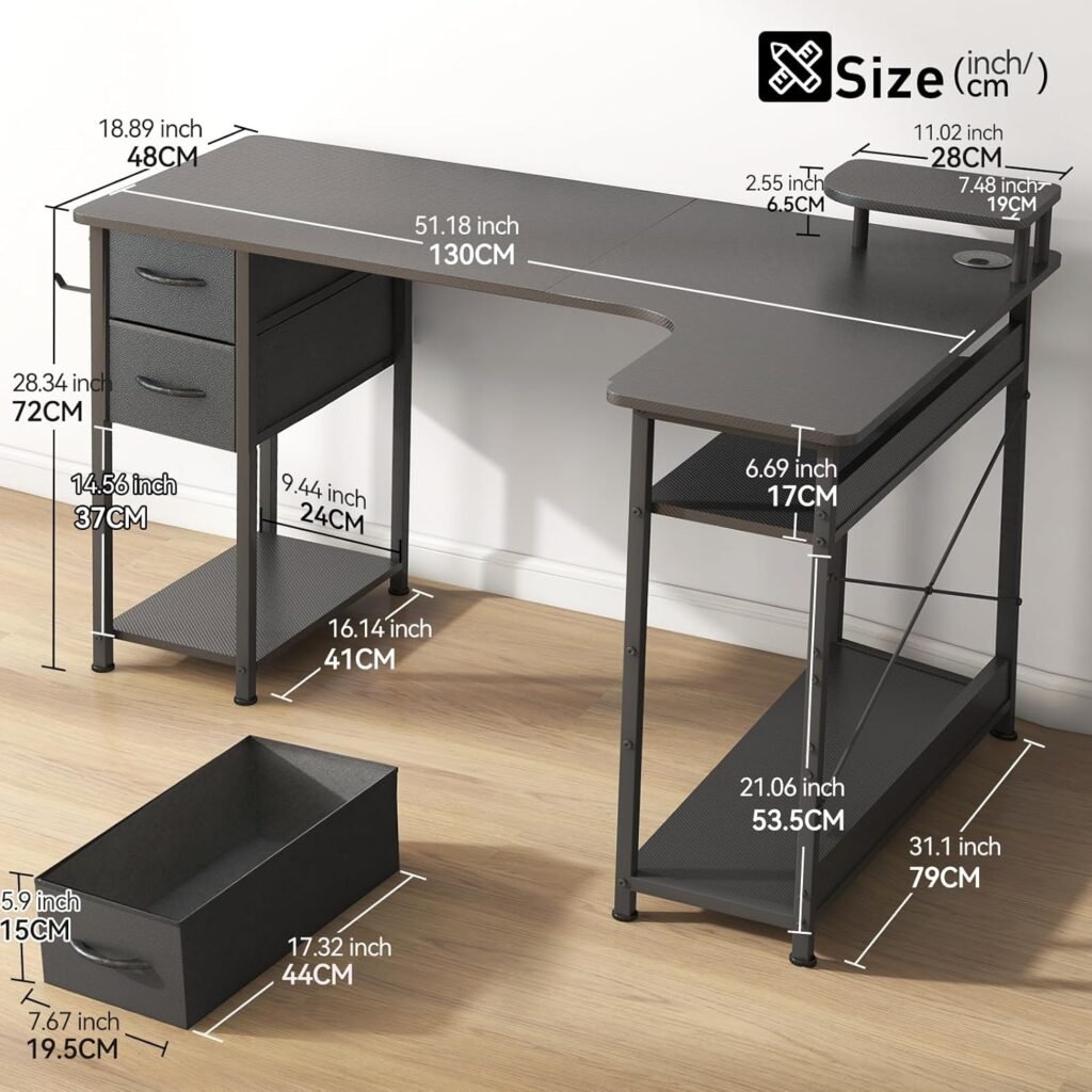 gaming desk l shaped