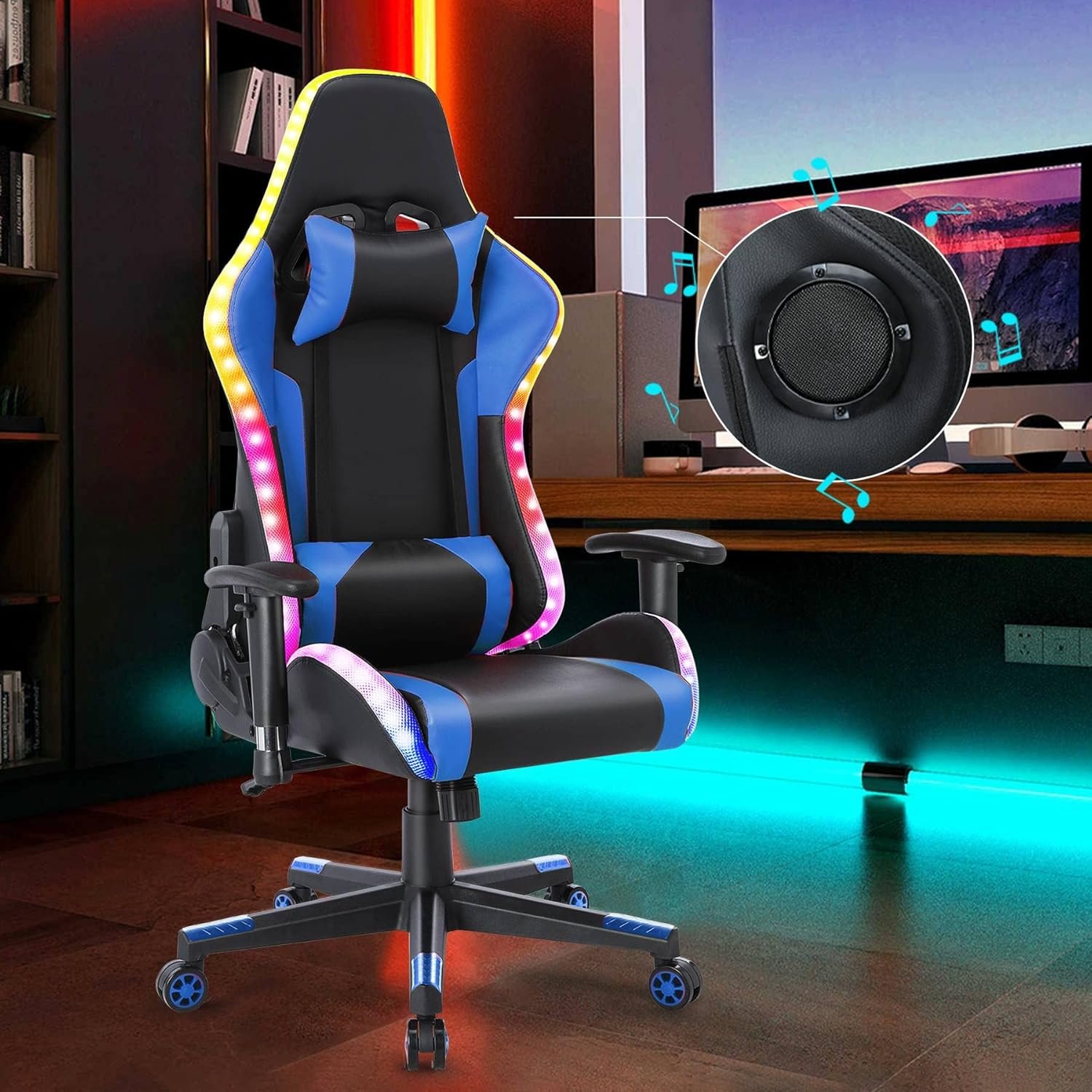Top 3 Gaming Chairs with Bluetooth Speakers and LED Lights